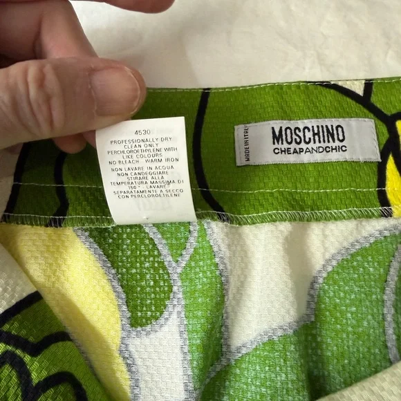 Vintage MOSCHINO CHEAP & CHIC Mod Floral Mini Skirt Flare RARE 8 - Picture 8 of 14